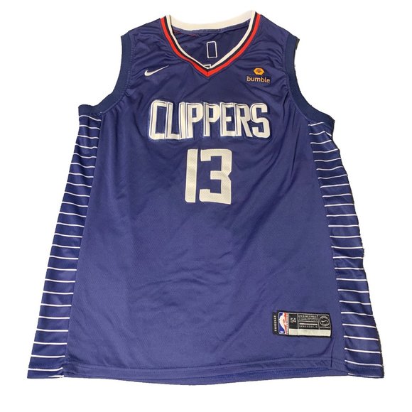 Paul George Men's 54 2XL Los Angeles Clippers Nike Swingman Jersey Blue LA - Picture 1 of 3